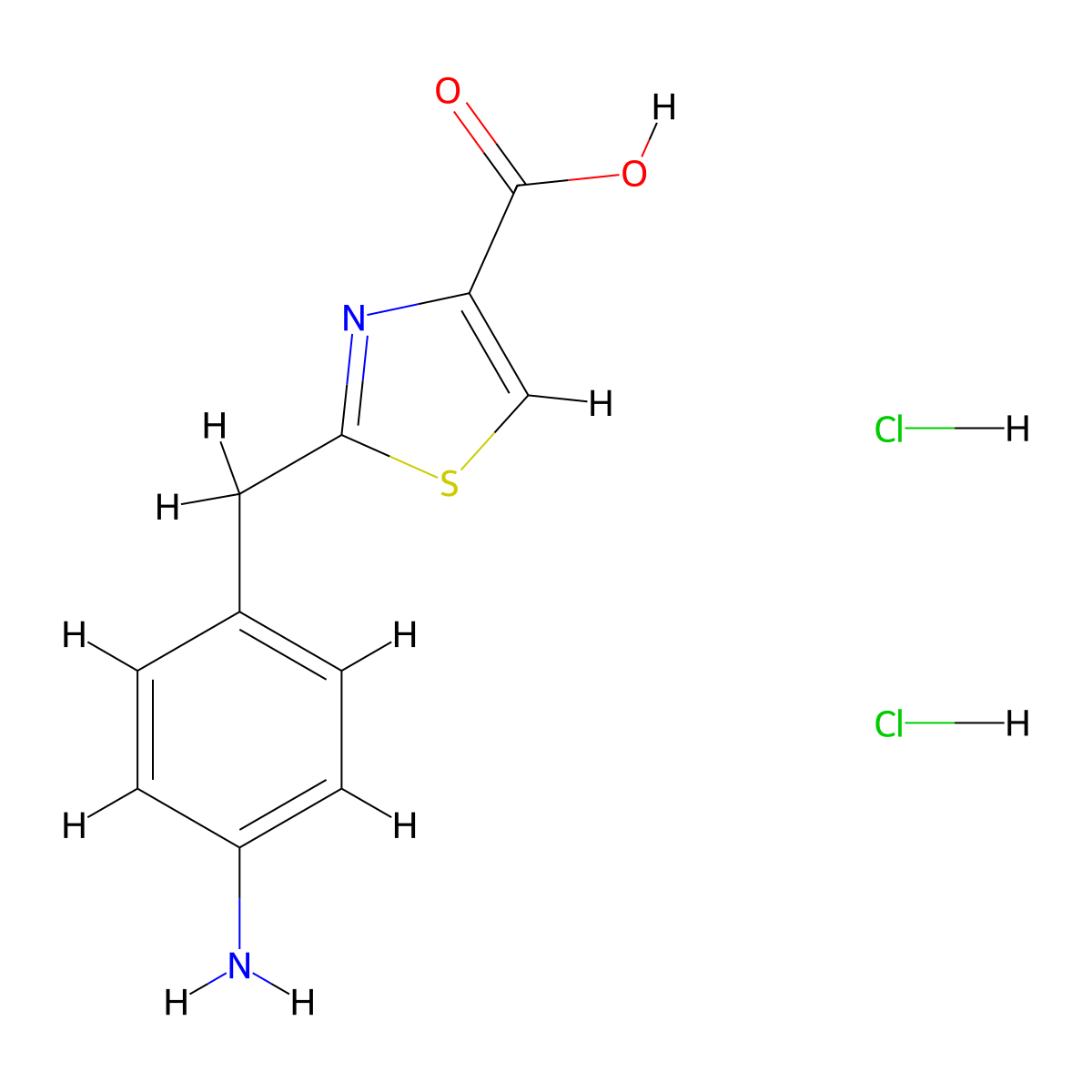2-[(4-Aminophenyl)methyl]-1,3-thiazole-4-carboxylic acid dihydrochloride molecular structure, CAS 1461708-11-1