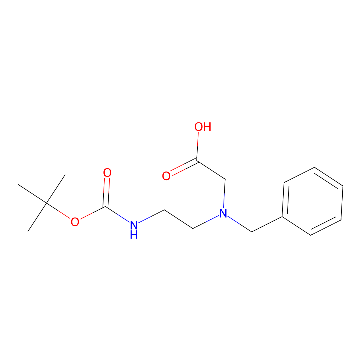 2-[Benzyl(2-{[(tert-butoxy)carbonyl]amino}ethyl)amino]acetic acid molecular structure, CAS 1461708-17-7
