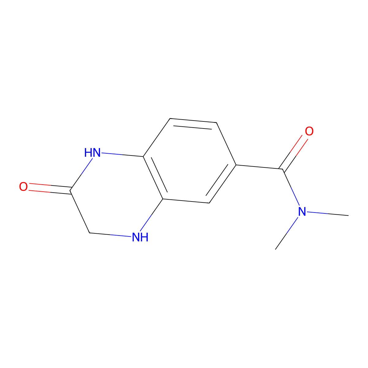N,N-Dimethyl-2-oxo-1,2,3,4-tetrahydroquinoxaline-6-carboxamide molecular structure, CAS 1461708-32-6