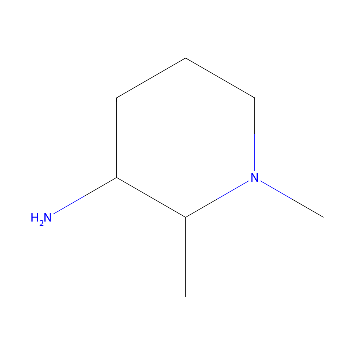 1,2-Dimethylpiperidin-3-amine molecular structure, CAS 1461708-38-2