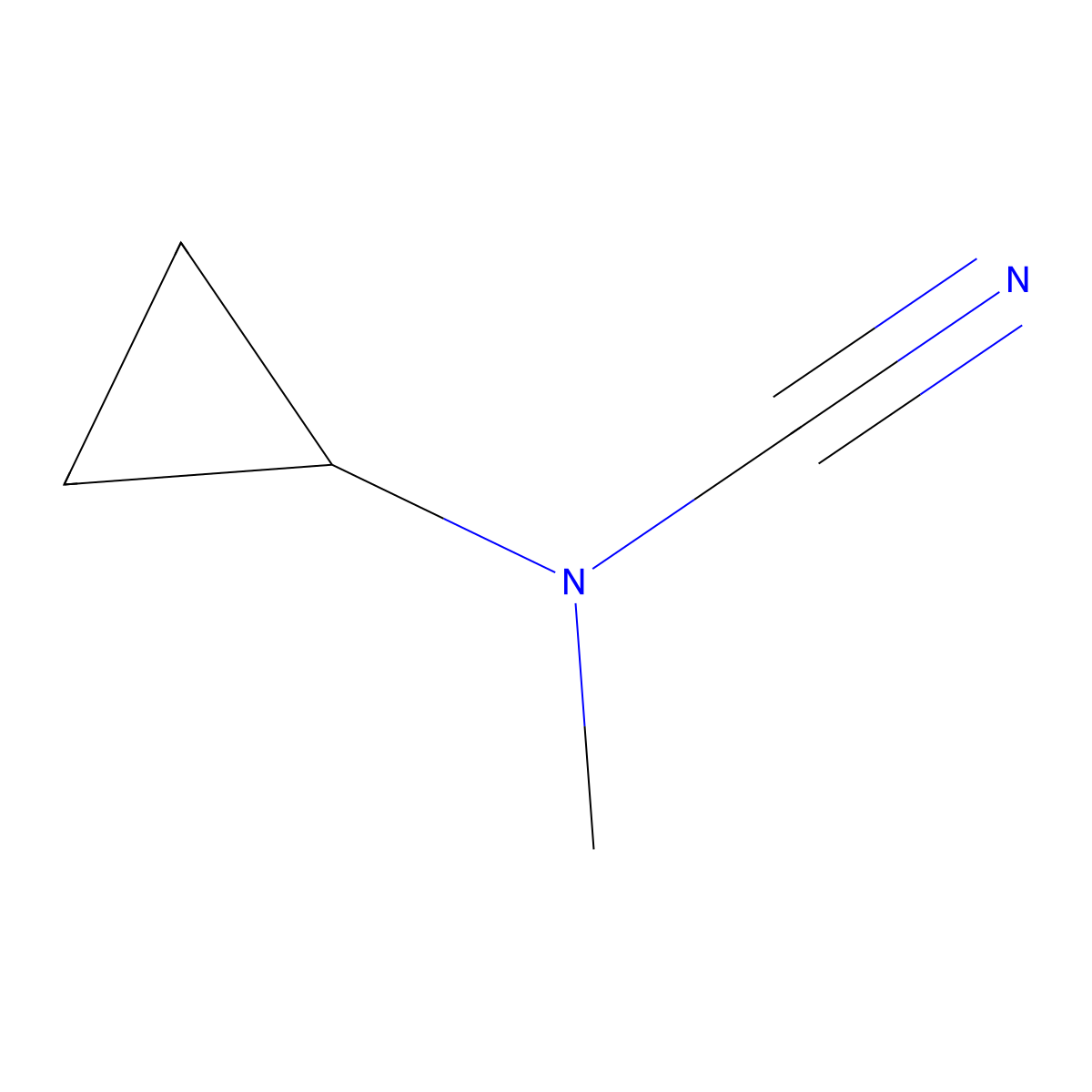 N-cyano-N-methylcyclopropanamine molecular structure, CAS 1461708-40-6