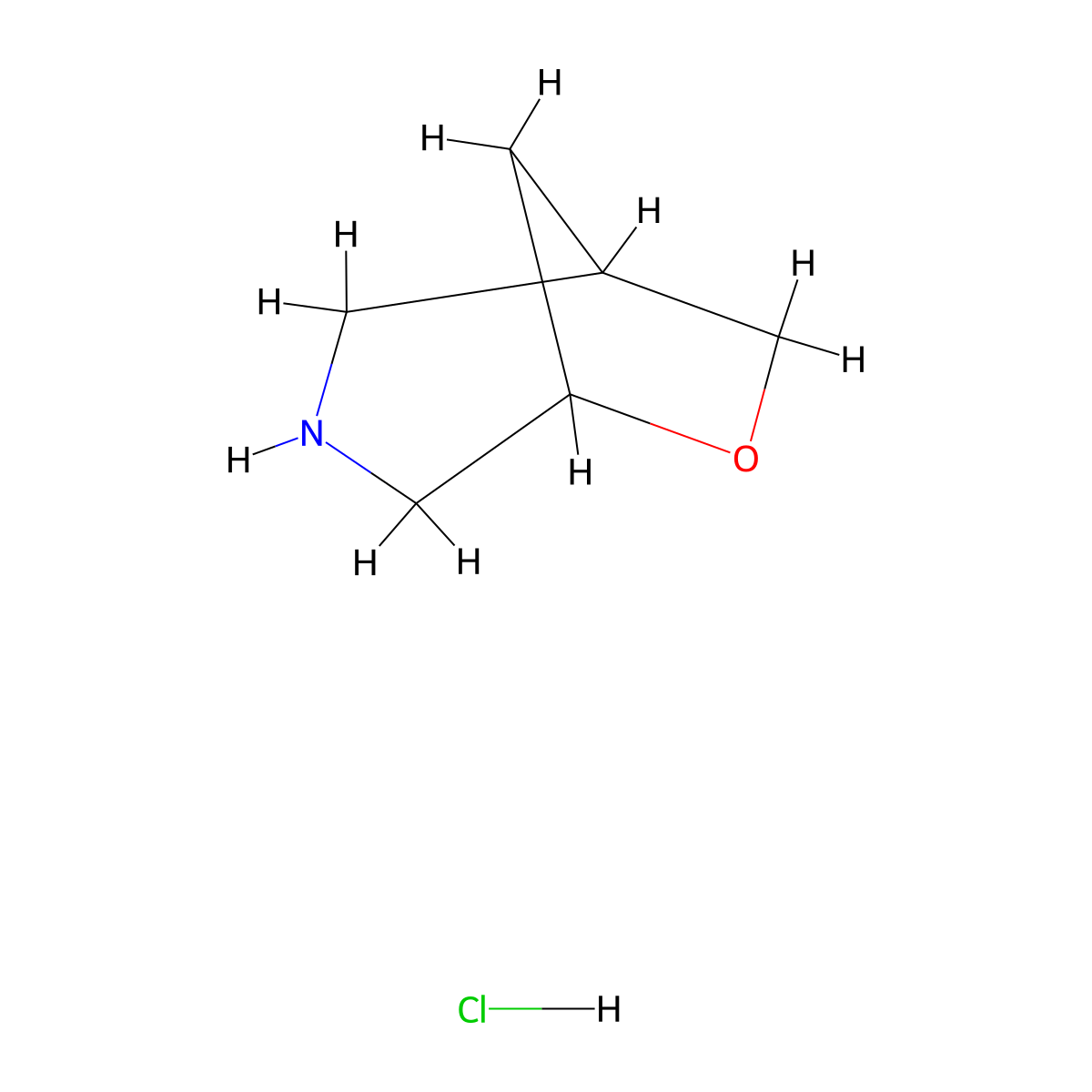 6-Oxa-3-azabicyclo(3.2.1)octane hydrochloride molecular structure, CAS 1461708-41-7