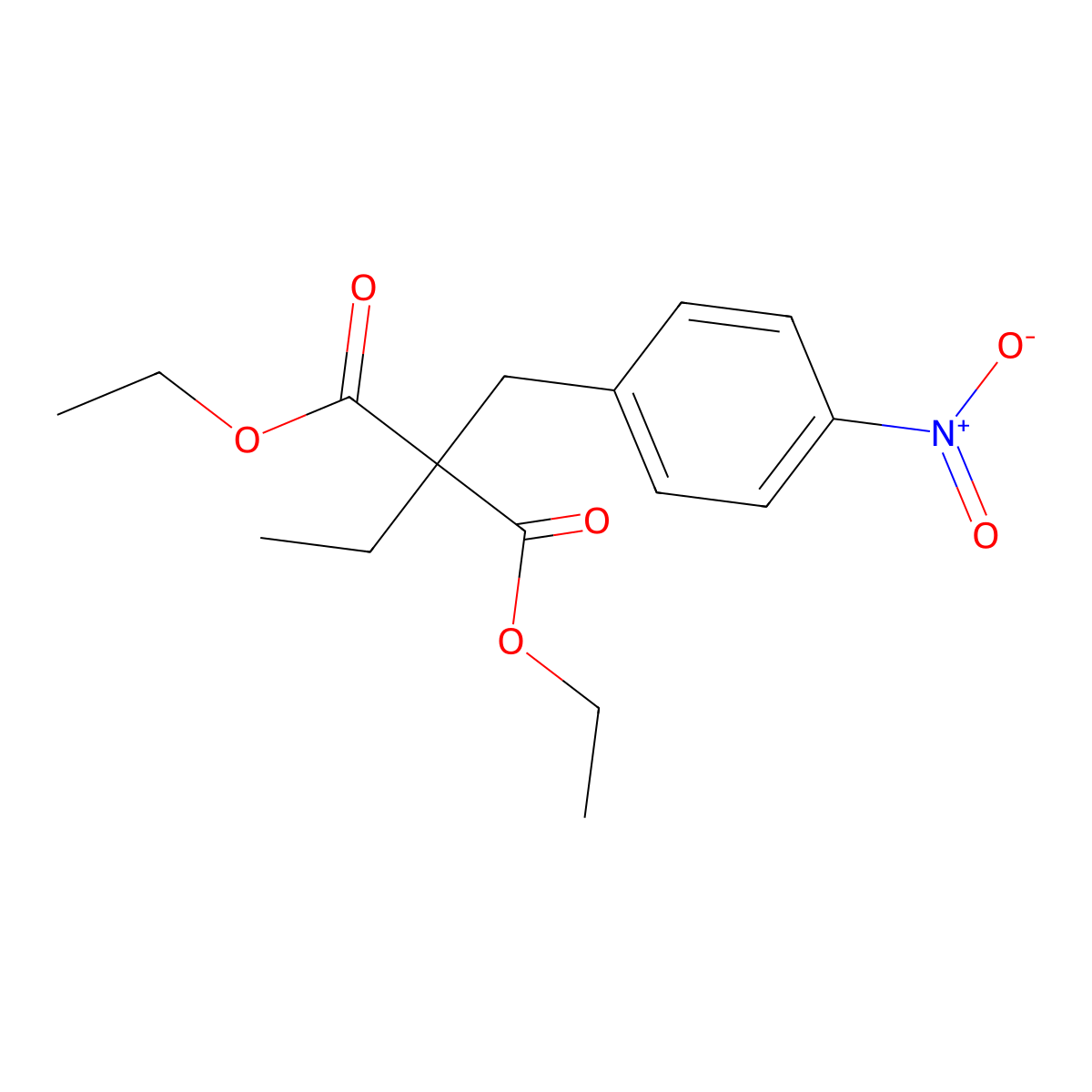 1,3-Diethyl 2-ethyl-2-[(4-nitrophenyl)methyl]propanedioate molecular structure, CAS 1461708-45-1