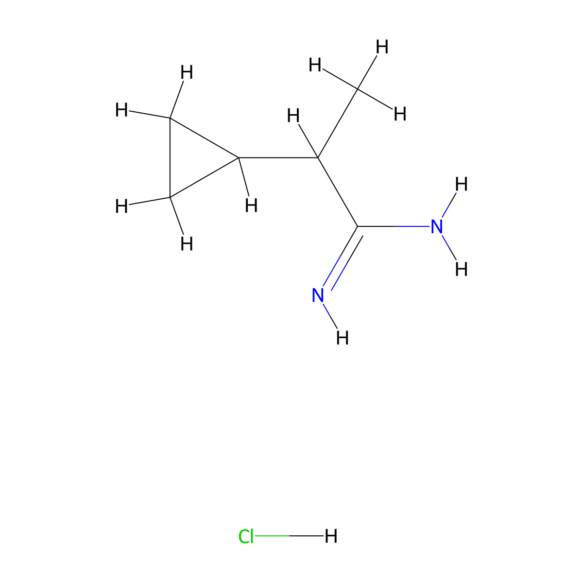 2-Cyclopropylpropanimidamide hydrochloride molecular structure, CAS 1461708-47-3
