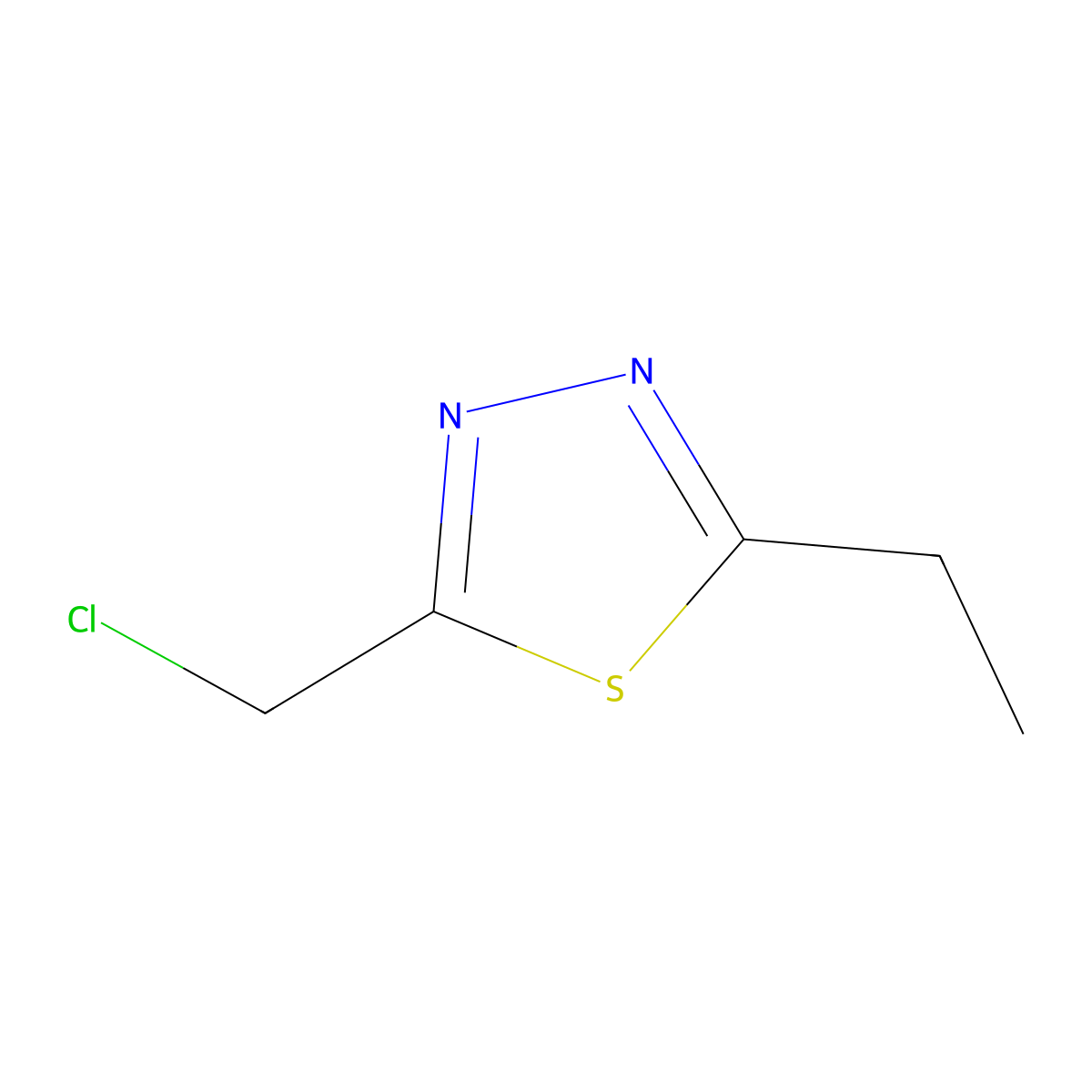 2-(Chloromethyl)-5-ethyl-1,3,4-thiadiazole molecular structure, CAS 1461708-51-9