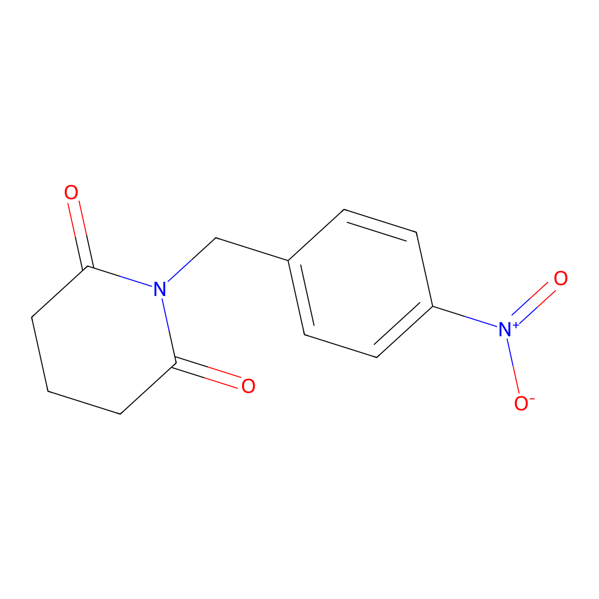 1-[(4-Nitrophenyl)methyl]piperidine-2,6-dione molecular structure, CAS 1461708-55-3