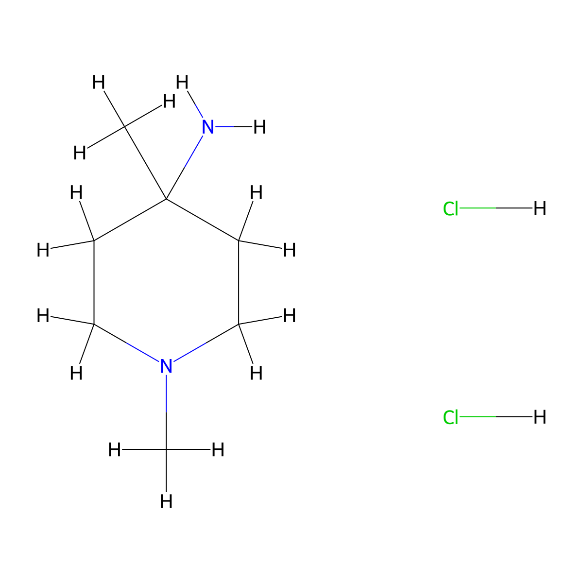 1,4-Dimethylpiperidin-4-amine dihydrochloride molecular structure, CAS 1461708-56-4