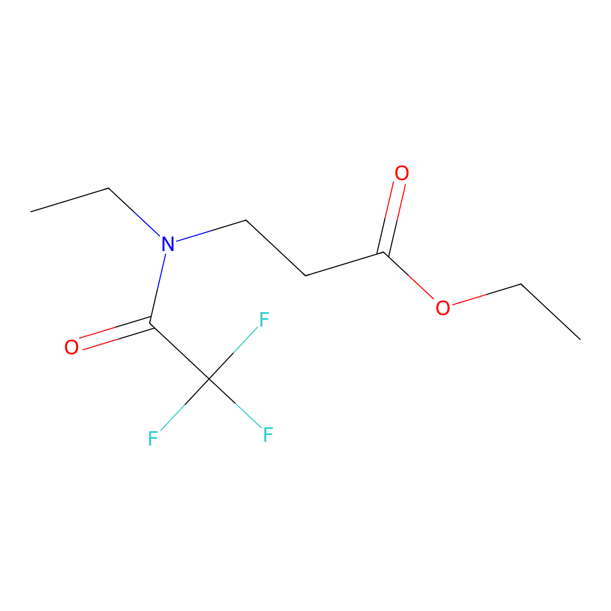 ethyl 3-(N-ethyl-2,2,2-trifluoroacetamido)propanoate molecular structure, CAS 1461708-71-3