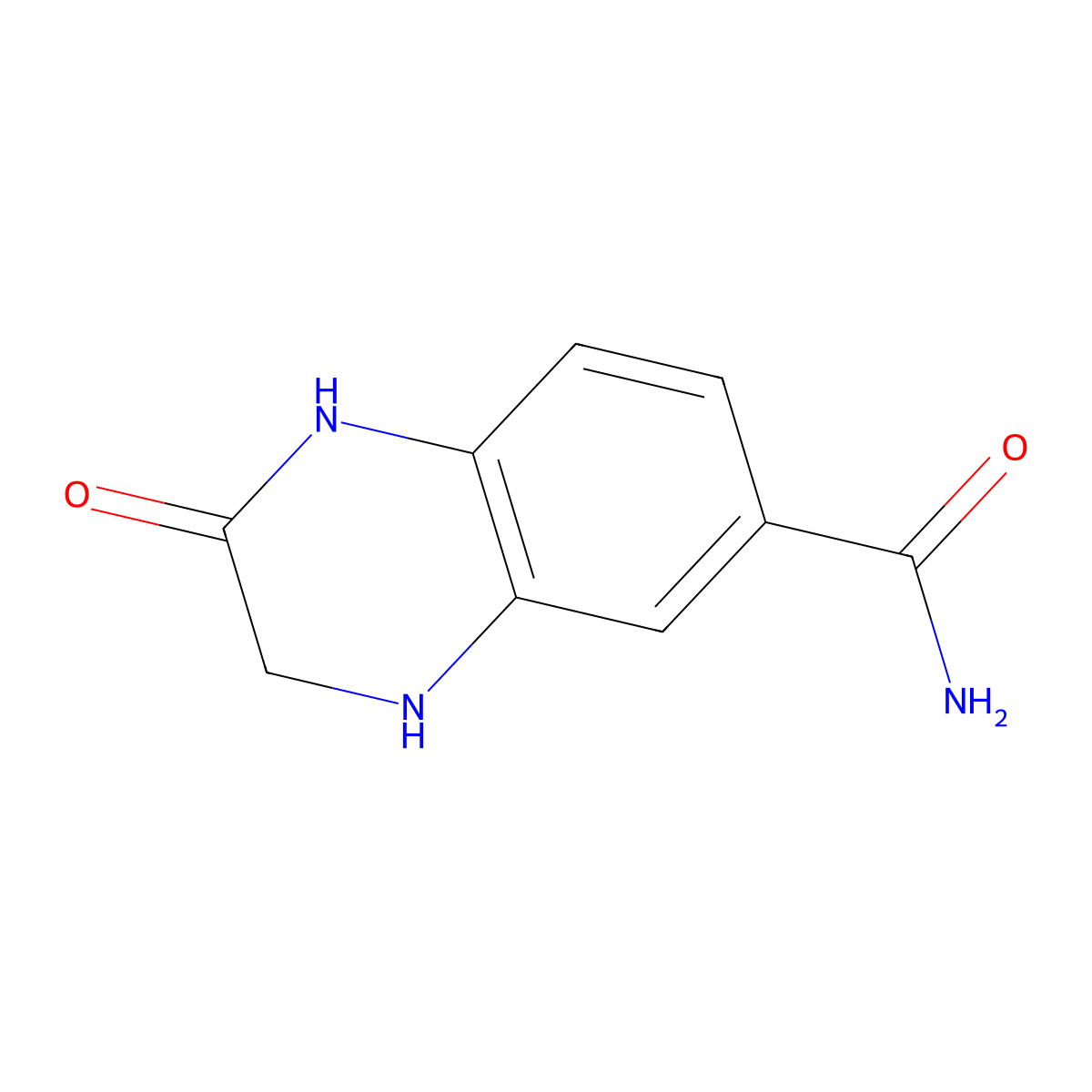 2-Oxo-1,2,3,4-tetrahydroquinoxaline-6-carboxamide molecular structure, CAS 1461708-79-1