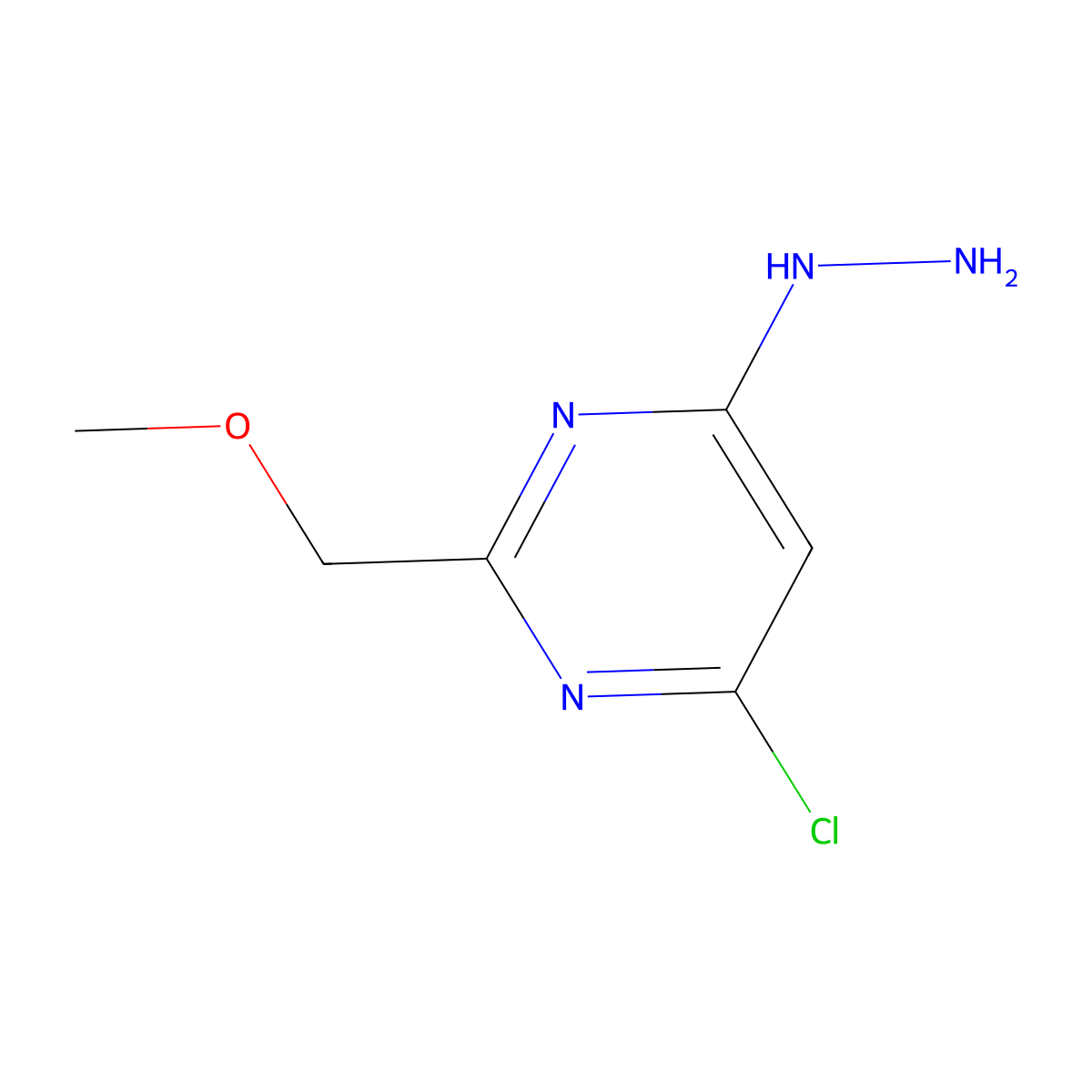 4-Chloro-6-hydrazinyl-2-(methoxymethyl)pyrimidine molecular structure, CAS 1461708-82-6