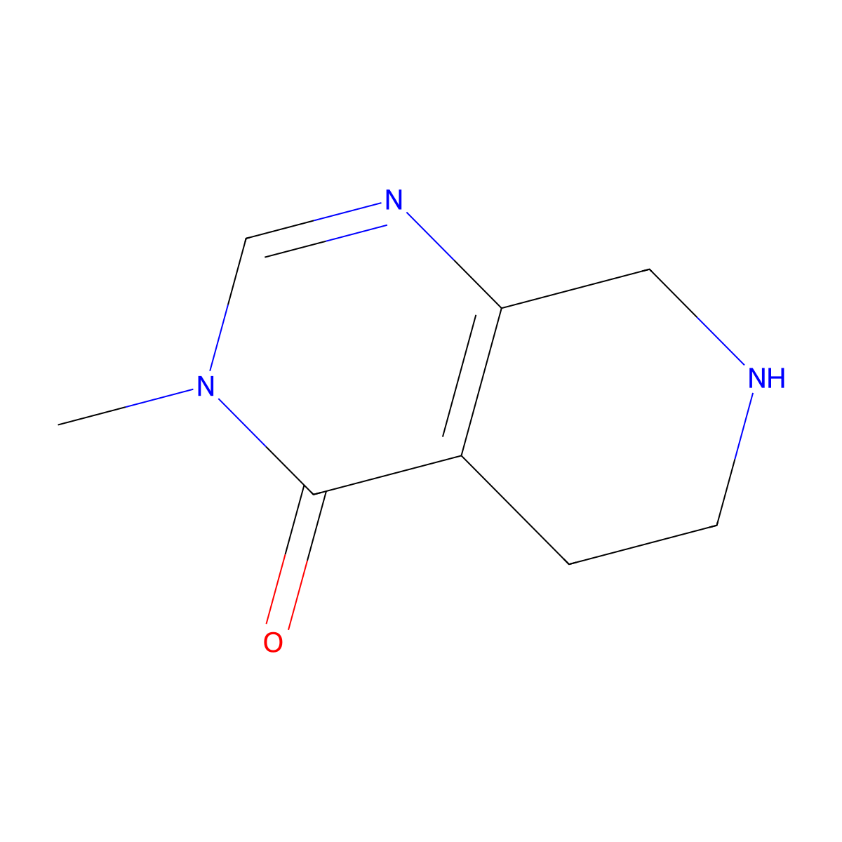 3-methyl-3H,4H,5H,6H,7H,8H-pyrido[3,4-d]pyrimidin-4-one molecular structure, CAS 1461708-88-2