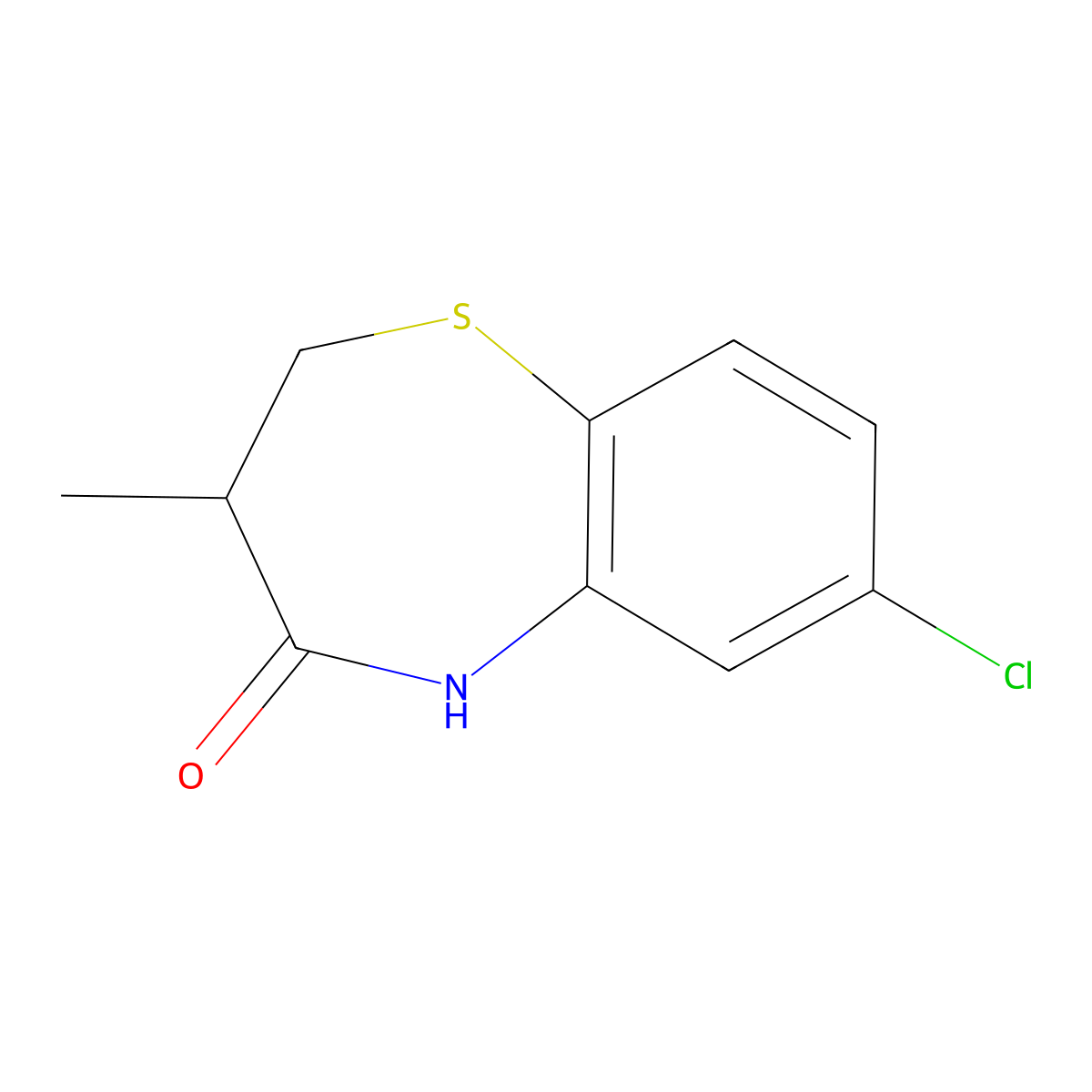 7-Chloro-3-methyl-2,3,4,5-tetrahydro-1,5-benzothiazepin-4-one molecular structure, CAS 1461708-89-3