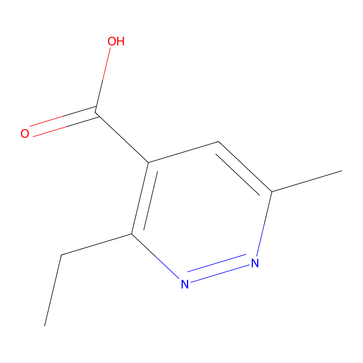 3-Ethyl-6-methylpyridazine-4-carboxylic acid molecular structure, CAS 1461708-91-7