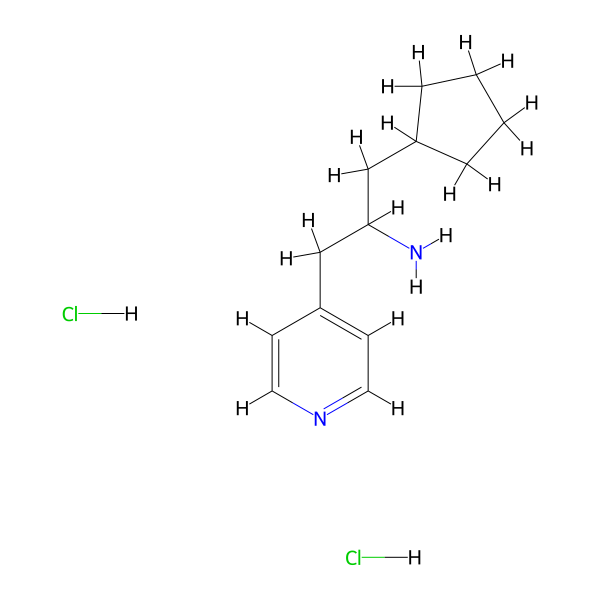 1-Cyclopentyl-3-(pyridin-4-yl)propan-2-amine dihydrochloride molecular structure, CAS 1461708-97-3