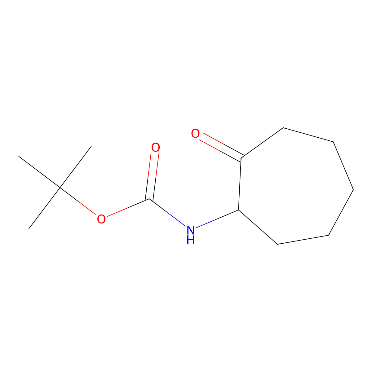 tert-butyl N-(2-oxocycloheptyl)carbamate molecular structure, CAS 1461709-06-7