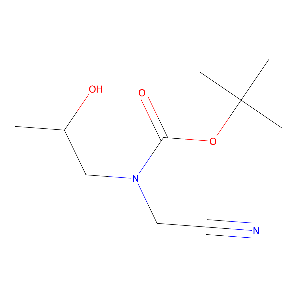 tert-Butyl N-(cyanomethyl)-N-(2-hydroxypropyl)carbamate molecular structure, CAS 1461709-17-0