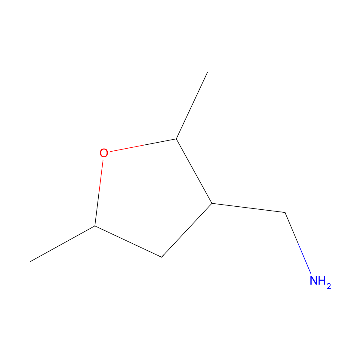 (2,5-Dimethyloxolan-3-yl)methanamine molecular structure, CAS 1461709-21-6