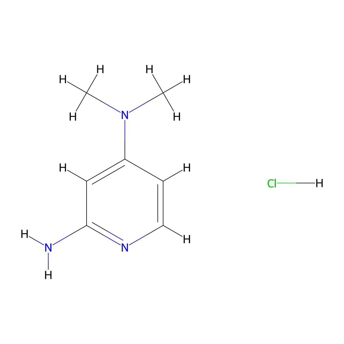 N4,N4-dimethylpyridine-2,4-diamine hydrochloride molecular structure, CAS 1461709-22-7