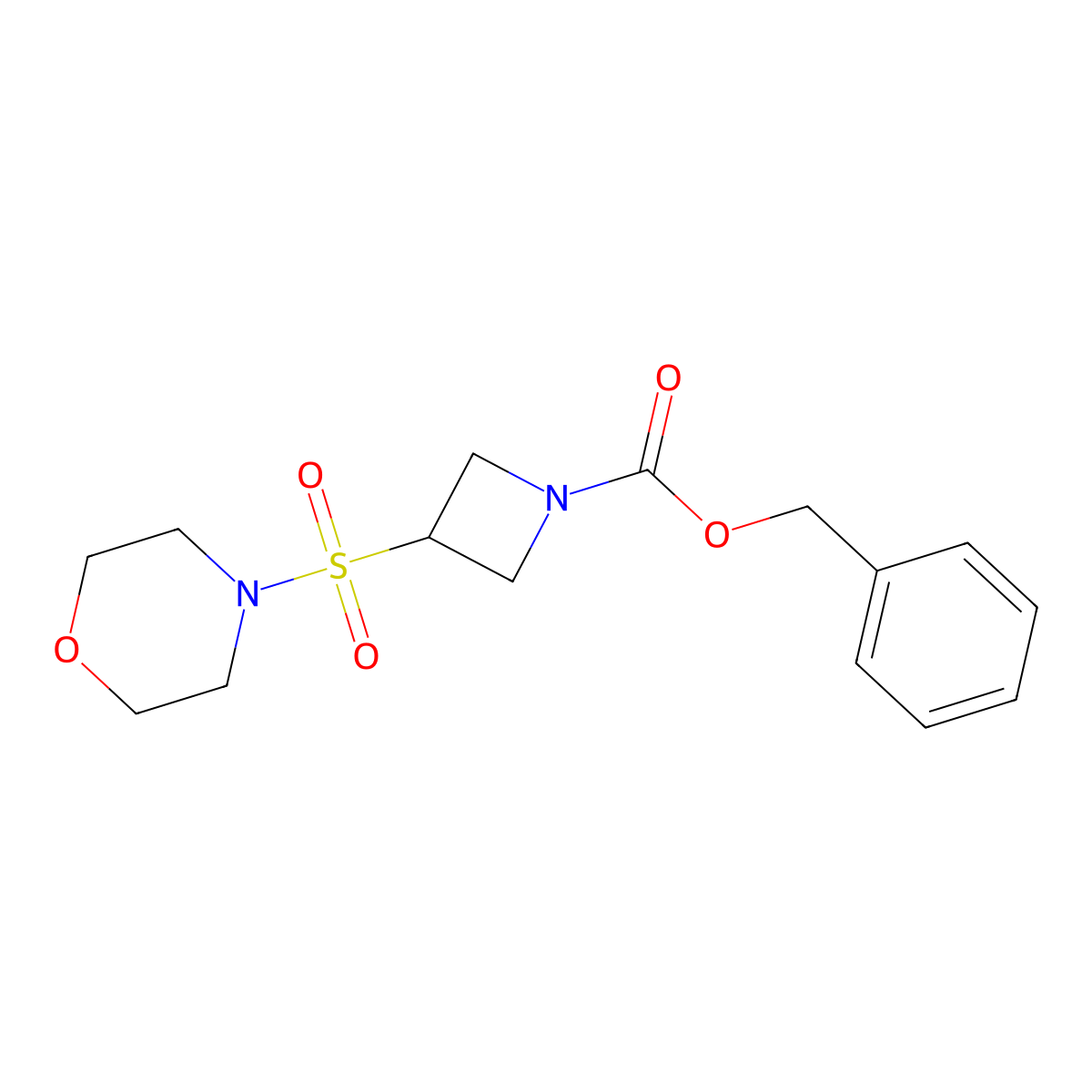 Benzyl 3-(morpholine-4-sulfonyl)azetidine-1-carboxylate molecular structure, CAS 1461709-23-8