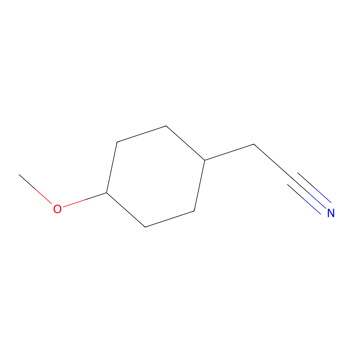 2-(4-Methoxycyclohexyl)acetonitrile molecular structure, CAS 1461709-30-7