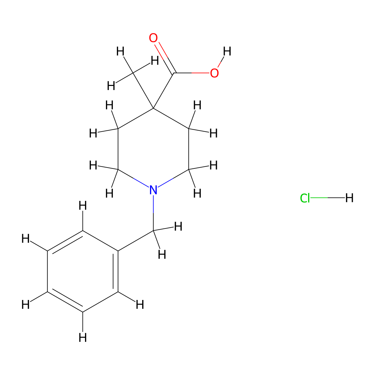 1-Benzyl-4-methylpiperidine-4-carboxylic acid hydrochloride molecular structure, CAS 1461713-24-5
