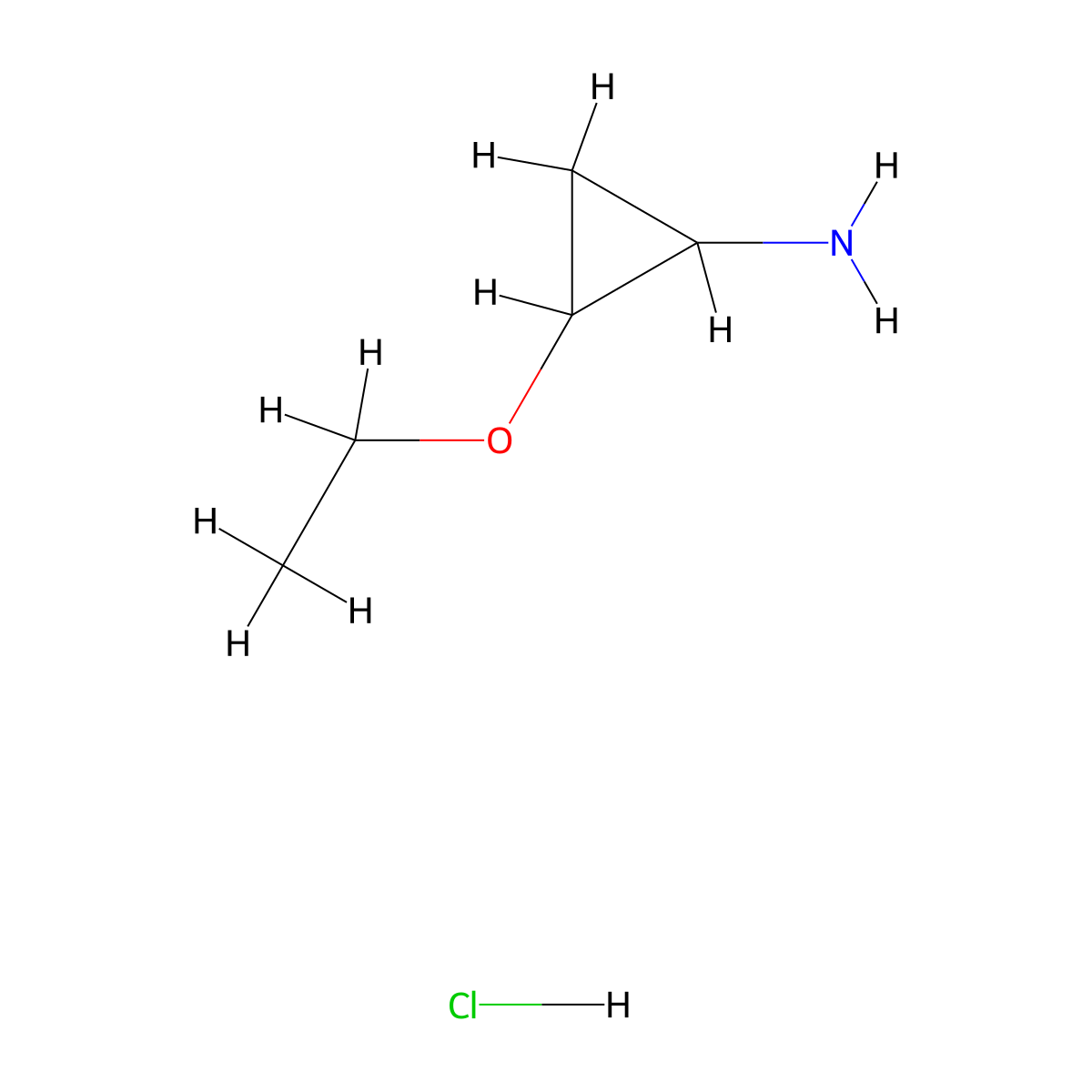 2-Ethoxycyclopropan-1-amine hydrochloride molecular structure, CAS 1461713-33-6
