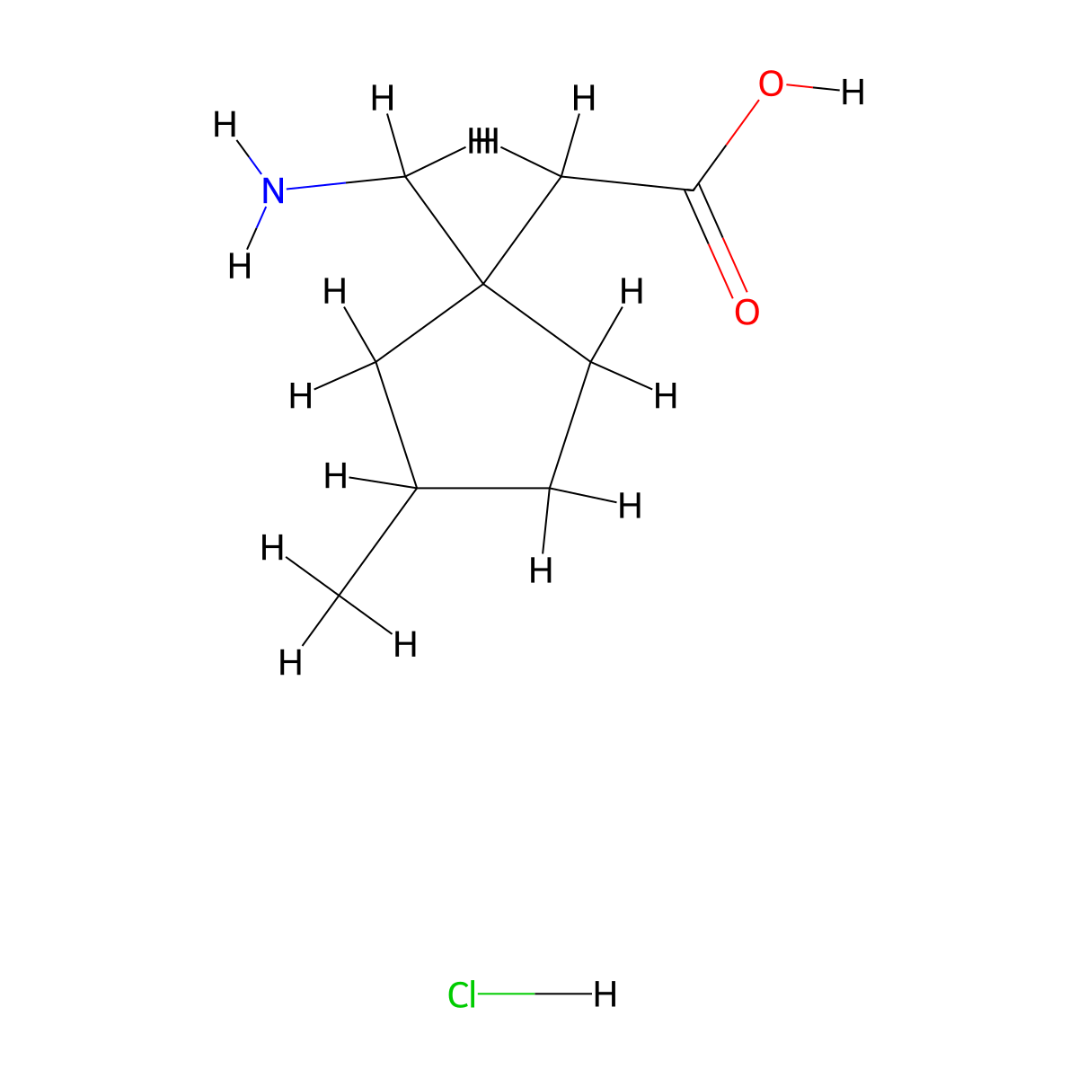 2-[1-(Aminomethyl)-3-methylcyclopentyl]acetic acid hydrochloride molecular structure, CAS 1461713-35-8