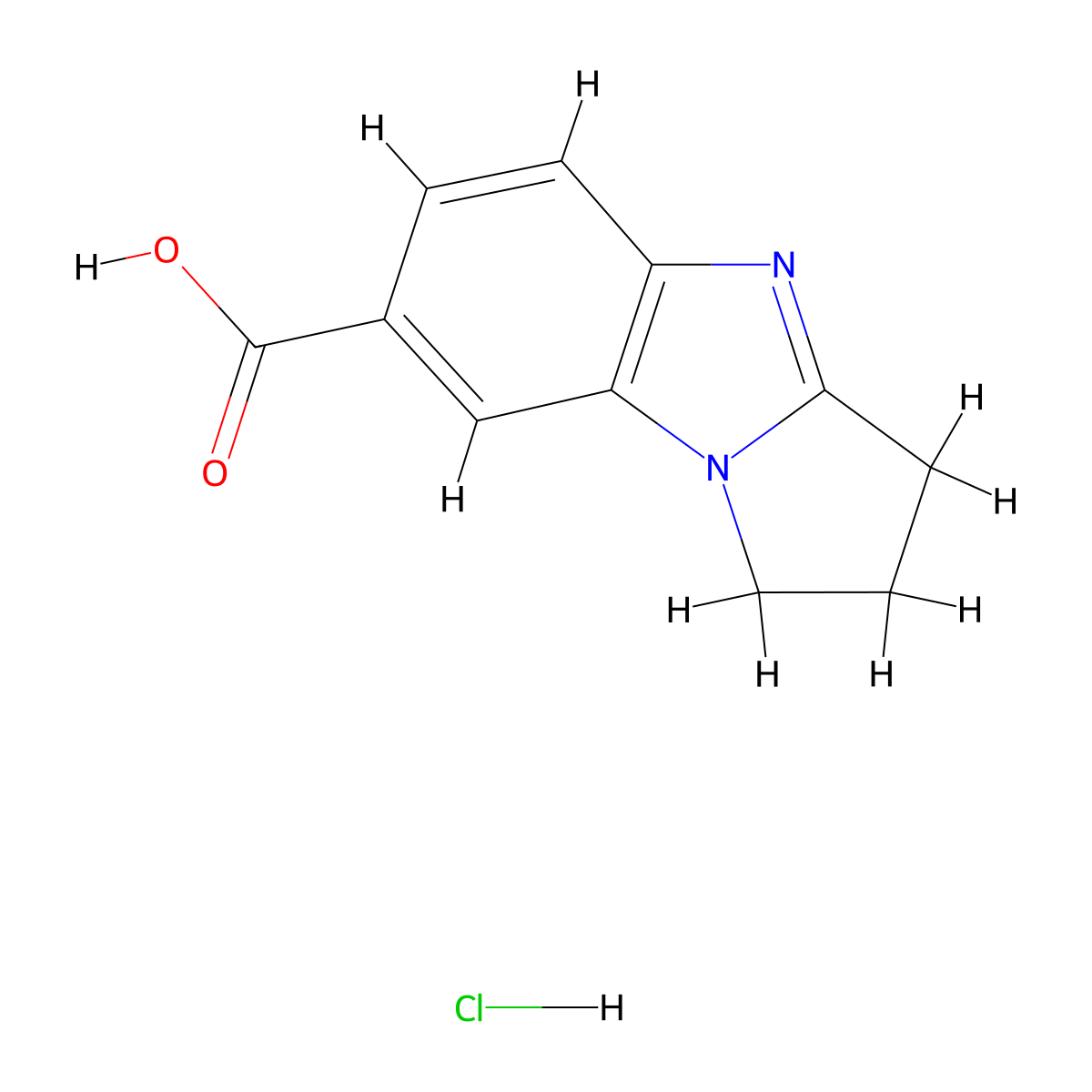 2,7-Diazatricyclo[6.4.0.0,2,6]dodeca-1(12),6,8,10-tetraene-11-carboxylic acid hydrochloride molecular structure, CAS 1461713-50-7