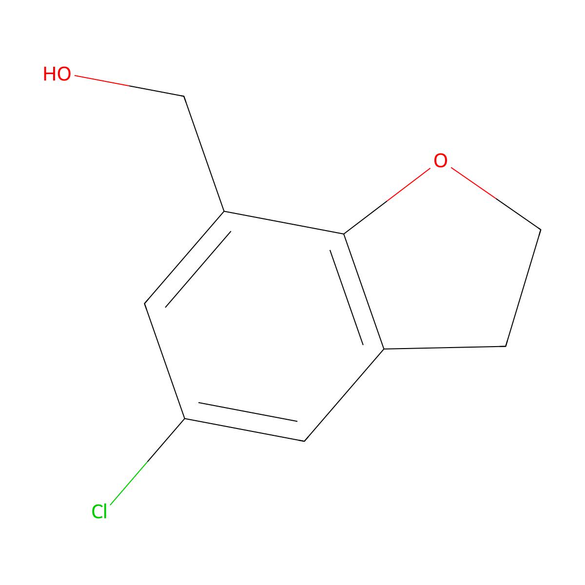 7-Benzofuranmethanol, 5-chloro-2,3-dihydro- molecular structure, CAS 1461713-52-9