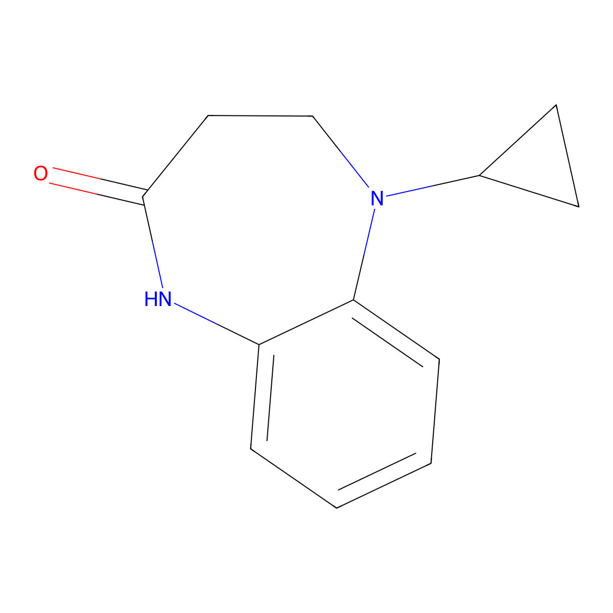 5-cyclopropyl-2,3,4,5-tetrahydro-1H-1,5-benzodiazepin-2-one molecular structure, CAS 1461713-59-6