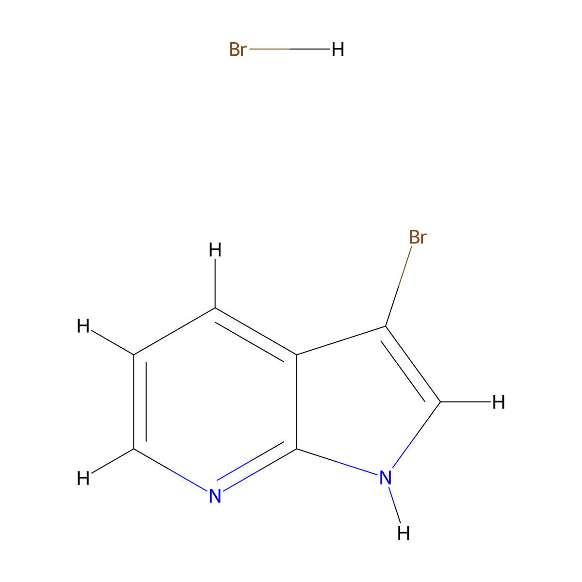 3-bromo-1H-pyrrolo[2,3-b]pyridine hydrobromide molecular structure, CAS 1461713-60-9