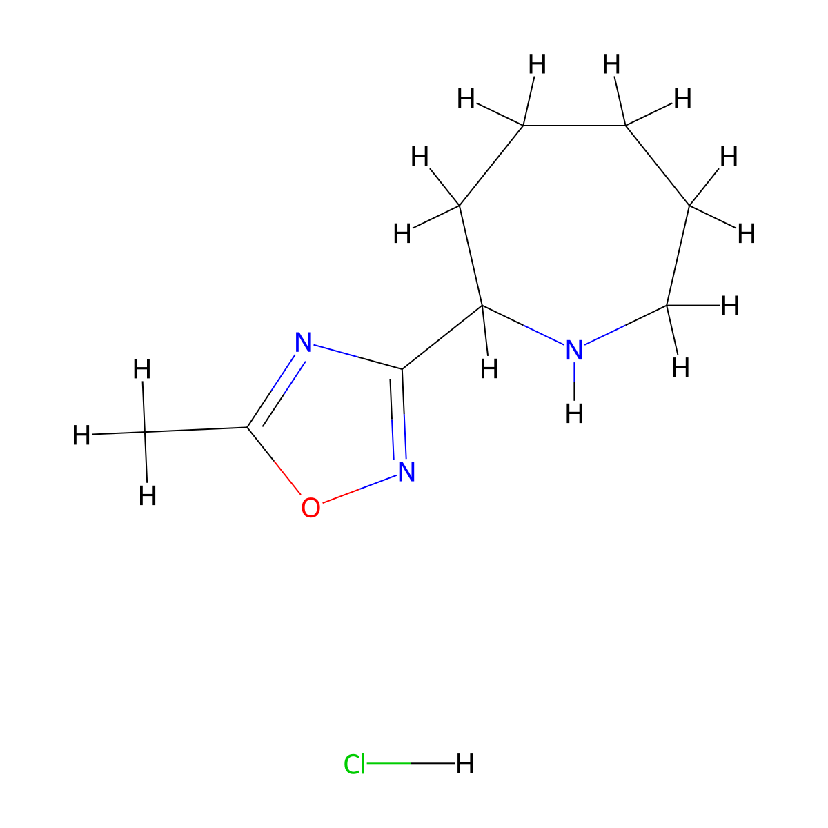 2-(5-Methyl-1,2,4-oxadiazol-3-yl)azepane hydrochloride molecular structure, CAS 1461713-65-4