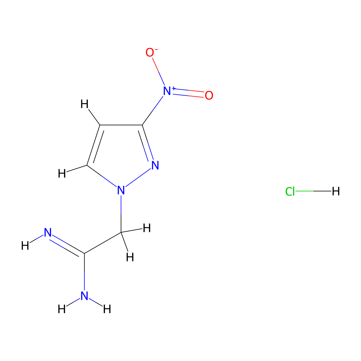 2-(3-Nitro-1H-pyrazol-1-yl)ethanimidamide hydrochloride molecular structure, CAS 1461713-67-6