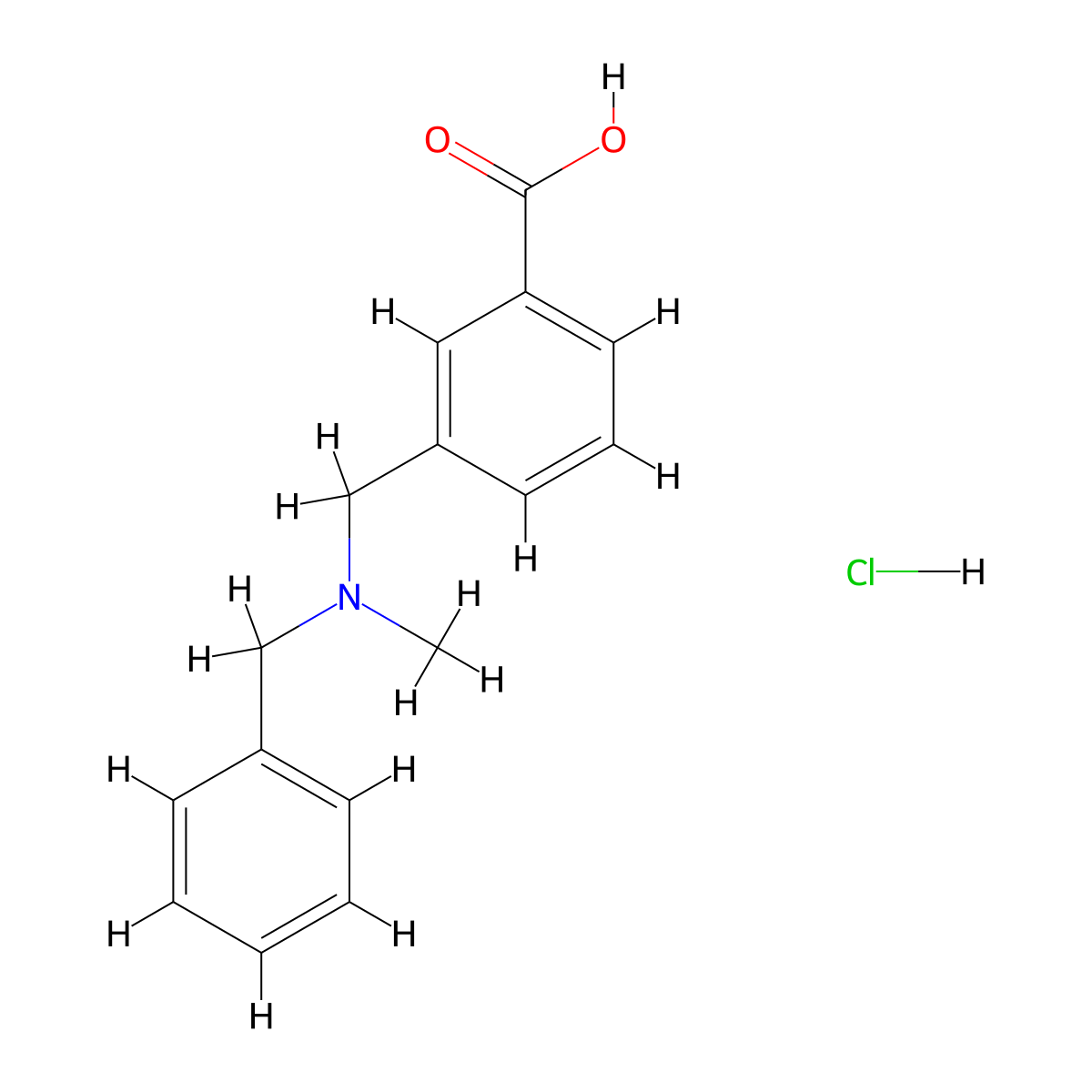 3-((Benzyl(methyl)amino)methyl)benzoic acid hydrochloride molecular structure, CAS 1461713-70-1