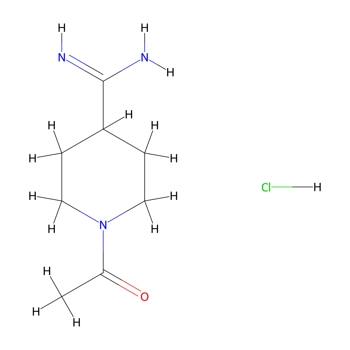 1-Acetylpiperidine-4-carboximidamide hydrochloride molecular structure, CAS 1461713-75-6