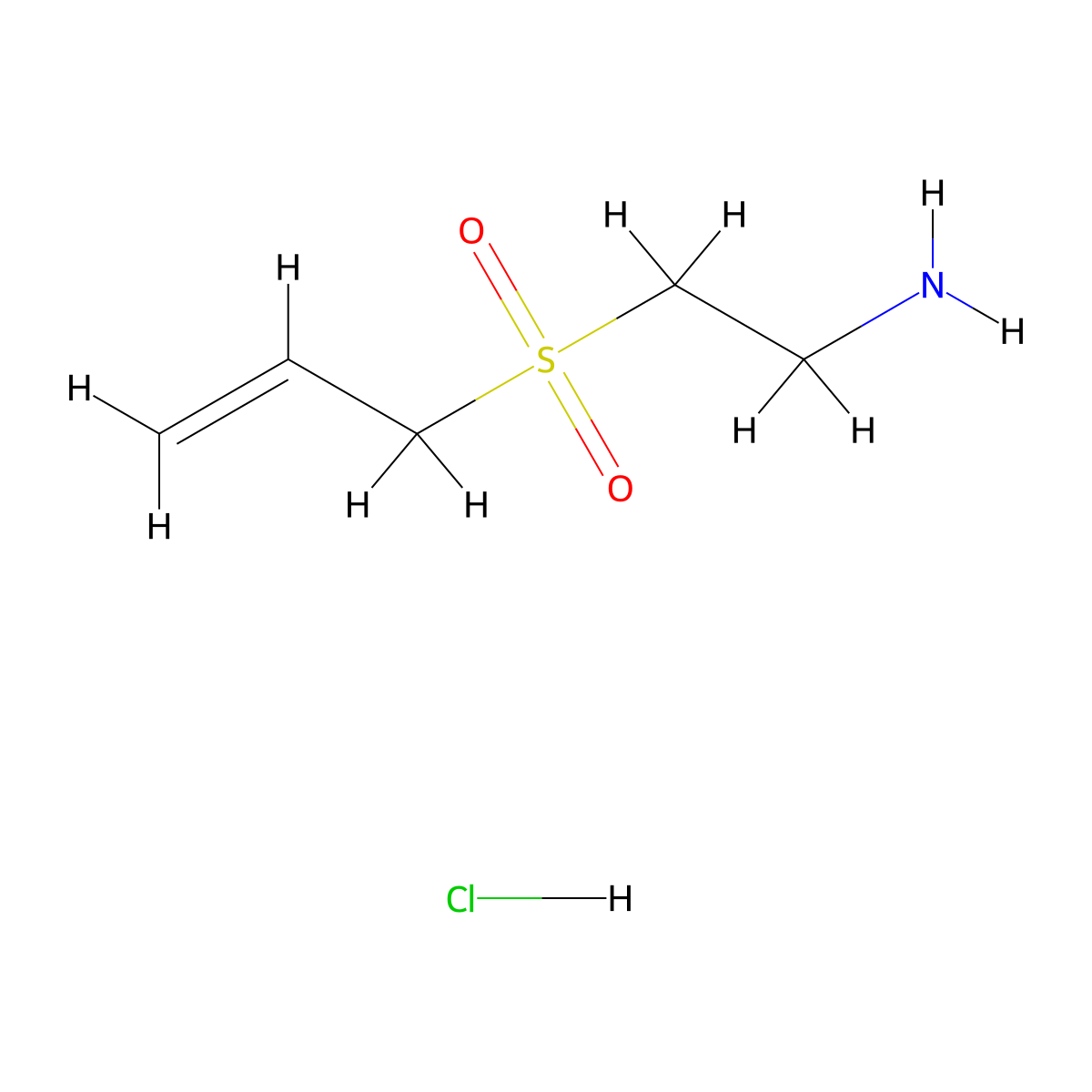 3-(2-Aminoethanesulfonyl)prop-1-ene hydrochloride molecular structure, CAS 1461713-87-0