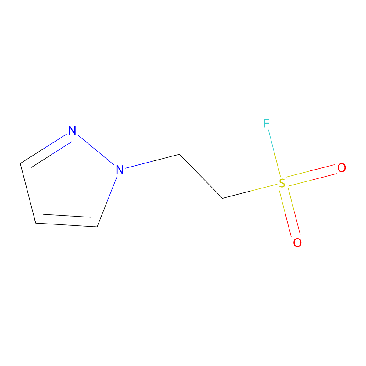 2-(1H-pyrazol-1-yl)ethane-1-sulfonyl fluoride molecular structure, CAS 1461713-97-2