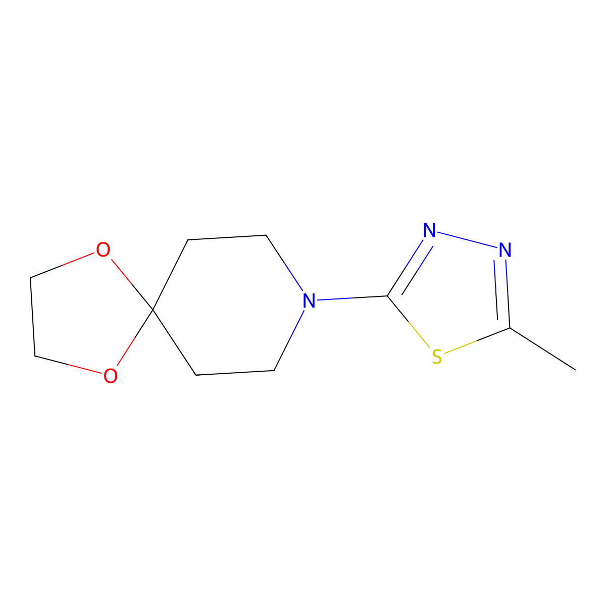 8-(5-Methyl-1,3,4-thiadiazol-2-yl)-1,4-dioxa-8-azaspiro[4.5]decane molecular structure, CAS 1461714-05-5