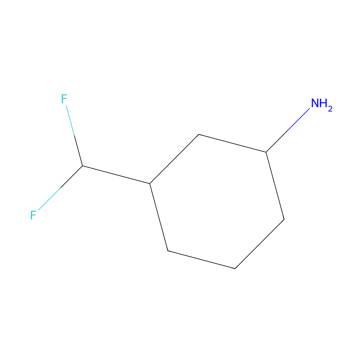 3-(Difluoromethyl)cyclohexan-1-amine molecular structure, CAS 1461714-07-7