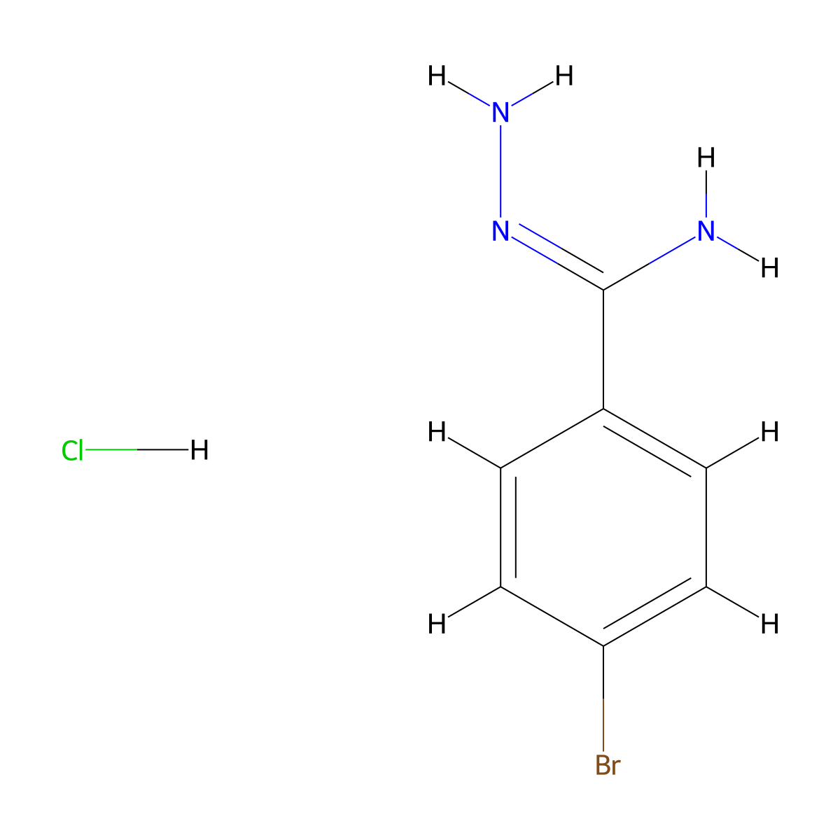 N-amino-4-bromobenzene-1-carboximidamide hydrochloride molecular structure, CAS 1461714-12-4