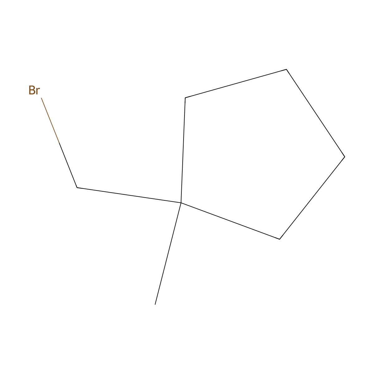 1-(Bromomethyl)-1-methylcyclopentane molecular structure, CAS 1461714-15-7