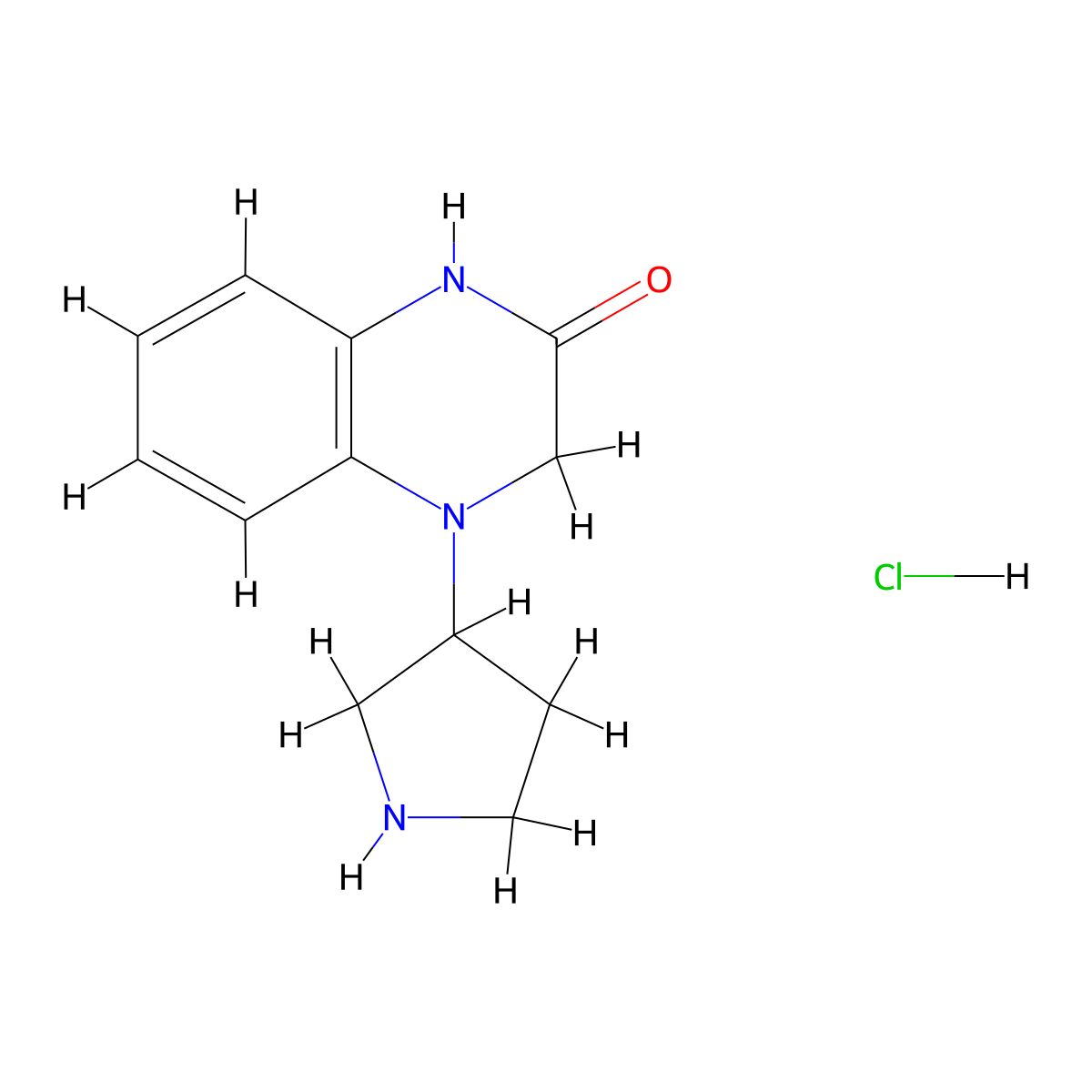 4-(Pyrrolidin-3-yl)-1,2,3,4-tetrahydroquinoxalin-2-one hydrochloride molecular structure, CAS 1461714-27-1