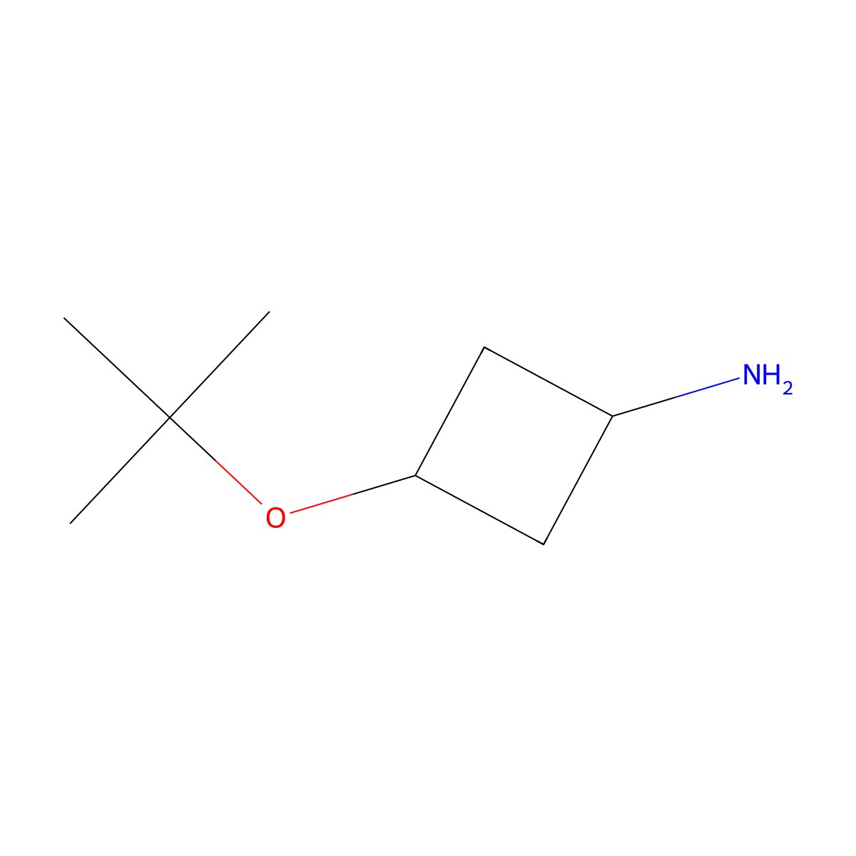 Cyclobutanamine, 3-(1,1-dimethylethoxy)- molecular structure, CAS 1461714-28-2