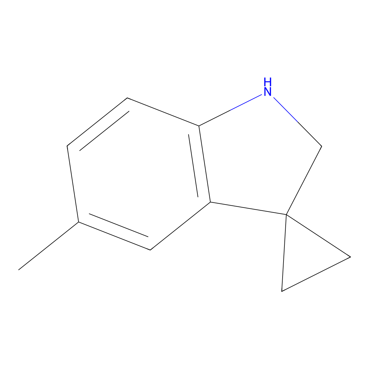 5'-Methylspiro[cyclopropane-1,3'-indoline] molecular structure, CAS 1461714-36-2
