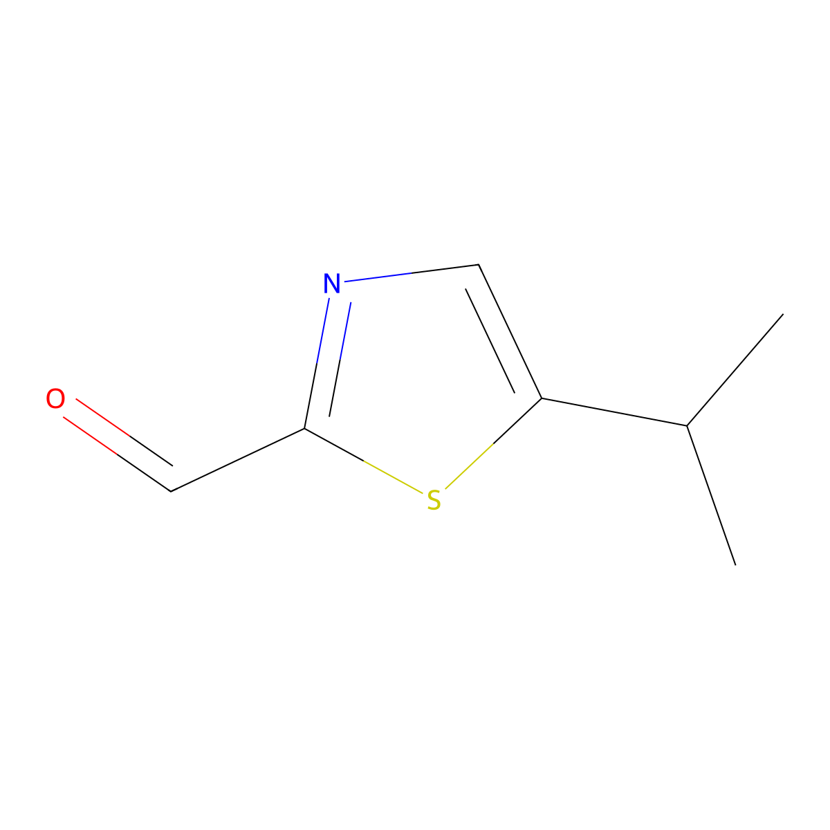 5-(Propan-2-yl)-1,3-thiazole-2-carbaldehyde molecular structure, CAS 1461714-41-9