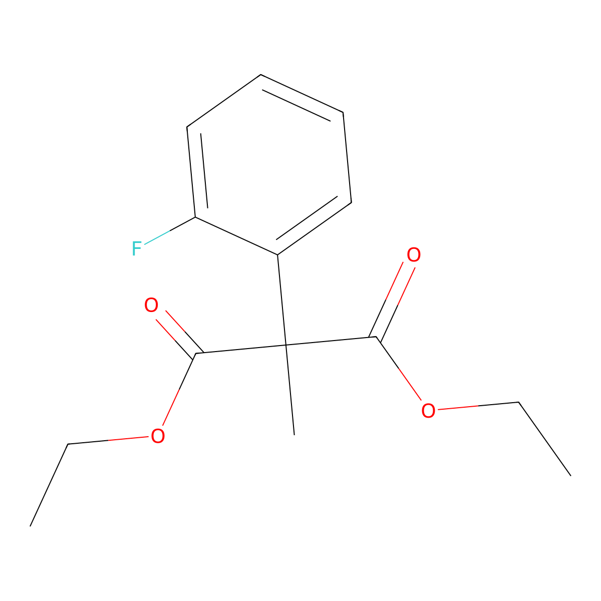 1,3-Diethyl 2-(2-fluorophenyl)-2-methylpropanedioate molecular structure, CAS 1461714-42-0