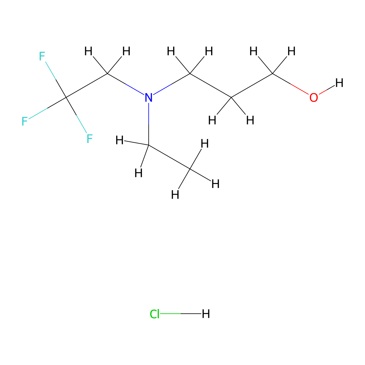 3-(Ethyl(2,2,2-trifluoroethyl)amino)propan-1-ol hydrochloride molecular structure, CAS 1461714-45-3