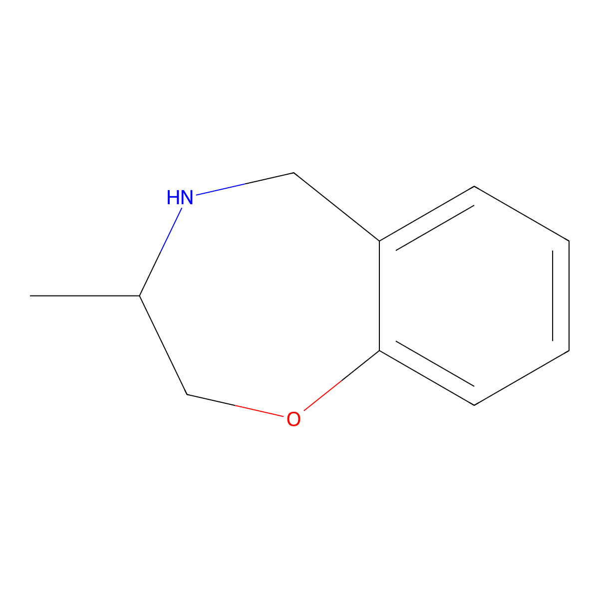3-Methyl-2,3,4,5-tetrahydro-1,4-benzoxazepine molecular structure, CAS 1461714-46-4