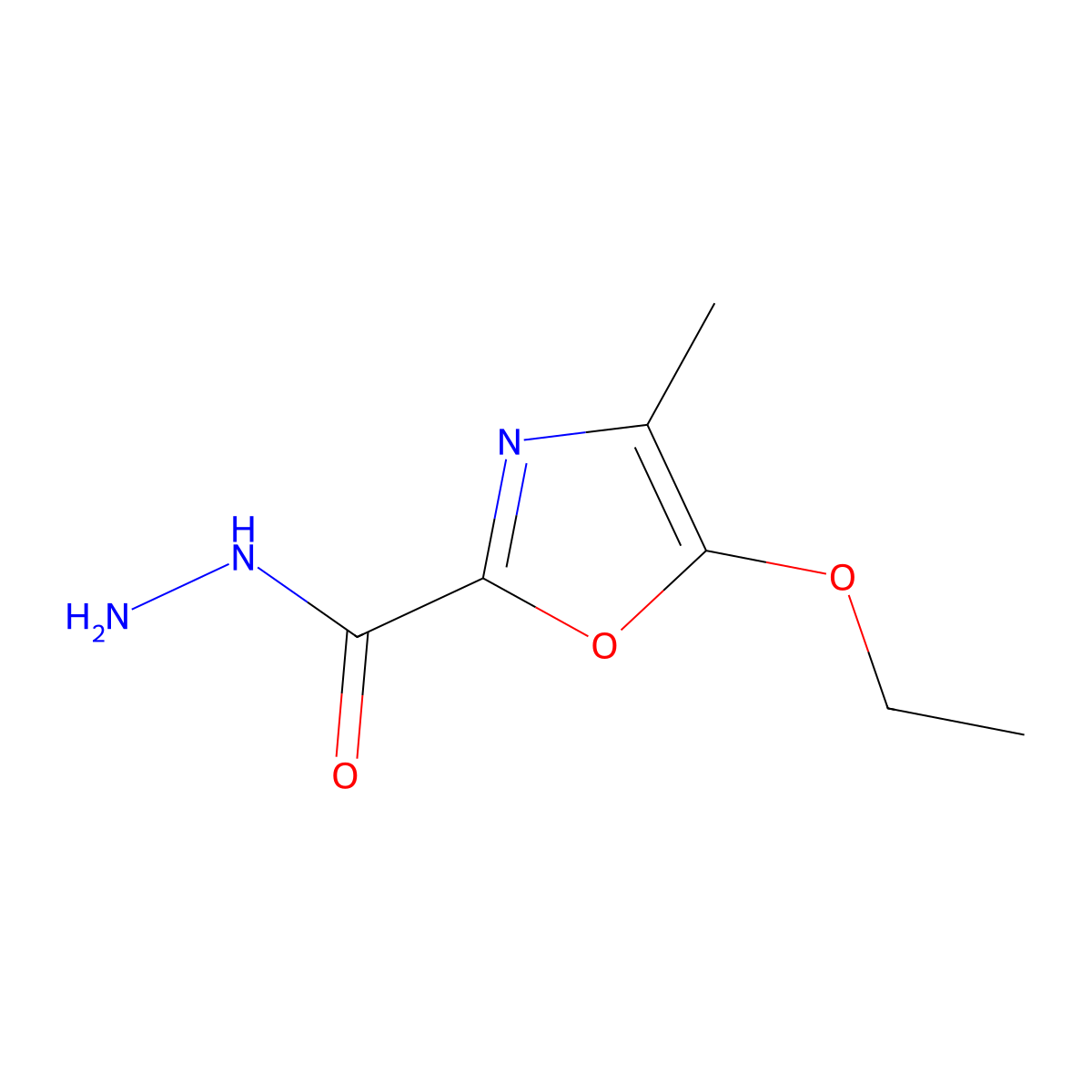 5-Ethoxy-4-methyl-1,3-oxazole-2-carbohydrazide molecular structure, CAS 1461714-58-8