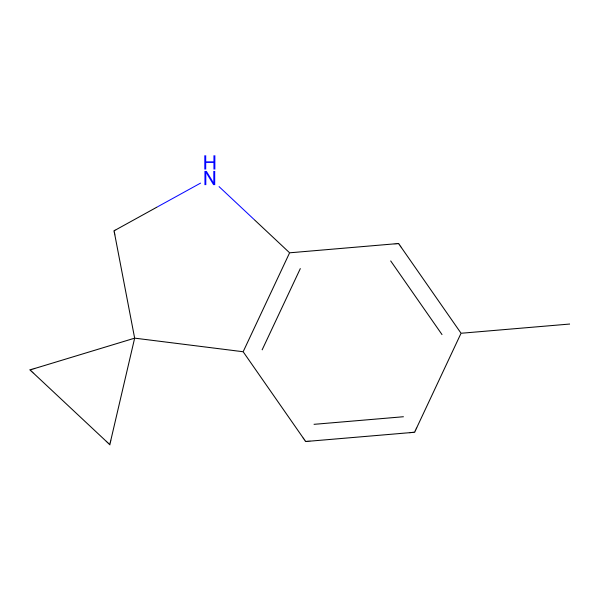 6'-Methylspiro[cyclopropane-1,3'-indoline] molecular structure, CAS 1461714-59-9
